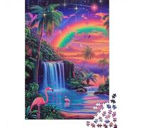 1000 Pieces Jigsaw Puzzle Flamingo Jigsaw Puzzles for Adults Paper Board Puzzles Challenging Game 1000pcs (38x26cm)