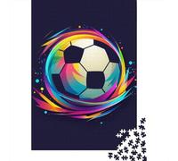 1000 Pieces Jigsaw Puzzle Football Jigsaw Puzzles for Adults Wooden Board Puzzles Challenging Game 1000pcs (75x50cm)
