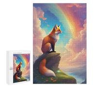 1000 Pieces Jigsaw Puzzle for Adults - Aesthetics Puzzles Island Fox Funny Educational Kids Puzzles,Children Puzzle Games Toys for Girls and Boys 26 * 38cm