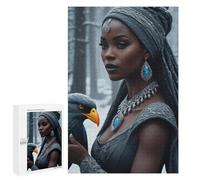 1000 Pieces Jigsaw Puzzle for Adults - African American Puzzles Colorful Animals Picture Prints Belgian Malinois Painting Artwork Funny Challenging Puzzle Perfect for Game Nights 50 * 70cm