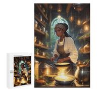 1000 Pieces Jigsaw Puzzle for Adults - African American Puzzles Colorful Animals Picture Prints Cardigan Welsh Corgi Painting Artwork Funny Challenging Puzzle Perfect for Game Nights 50 * 70cm