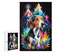 1000 Pieces Jigsaw Puzzle for Adults - Alpine LavaPuzzles American Foxhound Colorful Animals Funny Educational Kids Puzzles,Children Puzzle Games Toys for Girls and Boys 70 * 100cm