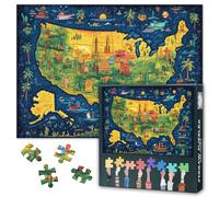 1000 Pieces Jigsaw Puzzle for Adults, American Map Jigsaw Puzzles, National Parks Puzzles Educational Fun Games or Toys for Elders Friends, Impossible Puzzle for Adults 20X27 INCH