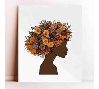 1000 Pieces Jigsaw Puzzle for Adults and Teens African American Woman with Flowers in Her Hair Parent-Child Family Fun Leisure Puzzle Beginners