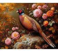 1000 Pieces Jigsaw Puzzle for Adults and Teens Fall Pheasant Interesting Parent-Childs Family Entertainment Leisure Fun Interactive Wooden