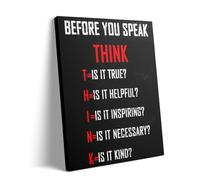 1000 Pieces Jigsaw Puzzle for Adults and Teens Motivational Think Before You Speak Motivational Classroom Family Motivation