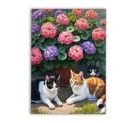 1000 Pieces Jigsaw Puzzle for Adults and Teens Pierre Auguste Renoir,Geraniums and Cats Difficult Puzzles,Large Cool Adult Holiday Puzzles