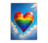 1000 Pieces Jigsaw Puzzle for Adults and Teens Rainbow Heart for Players Who Like to Challenge The Difficult and Unlock More Complex Patterns in Hd