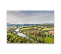 1000 Pieces Jigsaw Puzzle for Adults and Teens Scenic View of River Amidst Field Against Sky Suitable for Those Who Like Challenging Family Leisure and Entertainment Toys