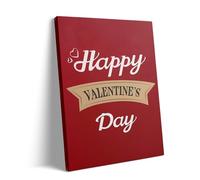 1000 Pieces Jigsaw Puzzle for Adults and Teens Valentine's Day Red Background with Happy Valentine's Day Text and Heart Shape Romantic Love Theme