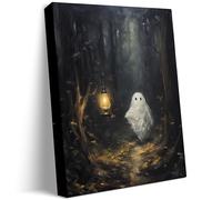 1000 Pieces Jigsaw Puzzle for Adults and Teens Vintage Ghost Wall Cute Ghost in The Forest Gothic Retro Dark College Halloween Wall