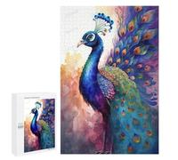 1000 Pieces Jigsaw Puzzle for Adults - Beautiful Peacock Poster Inspirational Quote Jigsaw Puzzles for Family Activities Games Gift 70 * 100cm