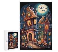 1000 Pieces Jigsaw Puzzle for Adults - Cartoon Halloween Castle Funny Puzzle for Stress Relief and Leisure Home Decor Collectibles 50 * 70cm