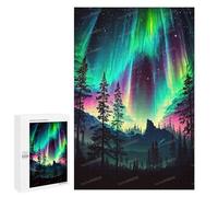 1000 Pieces Jigsaw Puzzle for Adults - Color Aurora Borealis Funny Puzzle, Seek And Find Activities, Travel Toys For Toddlers And Kids 70 * 100cm