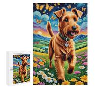 1000 Pieces Jigsaw Puzzle for Adults - Colorful Animals Impressionist Style Puzzles Irish Terrier Prints Funny Challenging Puzzle Perfect for Game Nights 70 * 100cm