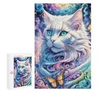 1000 Pieces Jigsaw Puzzle for Adults - Colorful Animals Puzzles Smoke Art Flat-coated retriever Themed Picture Funny Challenging Puzzle Perfect for Game Nights 50 * 70cm