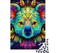 1000 Pieces Jigsaw Puzzle for Adults Colorful Art Koala Jigsaw Puzzles for Adults Woodenboard Puzzles Decompressing Intellectual Educational Toy 1000pcs (75x50cm)
