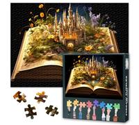 1000 Pieces Jigsaw Puzzle for Adults - Enchanted Storytelling Books, 50 x 70cm Impossible Puzzle Family Challenge Night,with Enchanted Pages Vintage Jigsaw Puzzles, Educational Game
