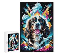 1000 Pieces Jigsaw Puzzle for Adults - English Springer Spaniel Colorful Animals Funny Educational Kids Puzzles,Children Puzzle Games Toys for Girls and Boys 70 * 100cm