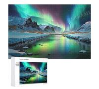 1000 Pieces Jigsaw Puzzle for Adults - Fantasy Aurora River Puzzle Challenging Educational Toys Gifts for Home Decor Family Activities 50 * 70cm