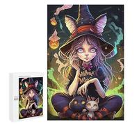 1000 Pieces Jigsaw Puzzle for Adults - Halloween Witch Funny Challenging Puzzle Perfect for Game Nights 50 * 70cm