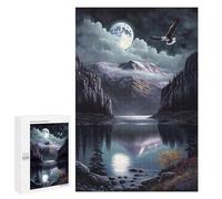 1000 Pieces Jigsaw Puzzle for Adults - Night Eagles Soar Children Funny Puzzles Educational Games Gift for Birthday Christmas Halloween 50 * 70cm