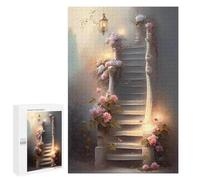 1000 Pieces Jigsaw Puzzle for Adults - Stairway to Fairyland Puzzles - Flowers That Confuse The Mind Funny Challenging Puzzle Perfect for Game Nights 26 * 38cm