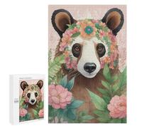 1000 Pieces Jigsaw Puzzle for Adults - Sun Bear Puzzles Watercolor Paintings Prints Funny Jigsaw Puzzles Learning & Funny Educational Toys Gift 70 * 100cm