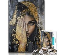 1000 Pieces Jigsaw Puzzle for Adults& Teens Abstract Painting Woman Teenager Puzzles,Family Entertainment Toys with Matching Poster And Trivia Sheet (size 38x26cm)