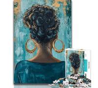 1000 Pieces Jigsaw Puzzle for Adults& Teens African American Woman,Challenging To Complete But Fun And Humorous Unique Birthday And Gifts (75x50cm)