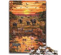 1000 Pieces Jigsaw Puzzle For Adults Teens African Animal World Educational Games Wall Decoration Unique Birthday And Xmas Gifts 26x38cm