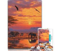 1000 Pieces Jigsaw Puzzle for Adults& Teens African Animals 1000 Piece Jigsaw,Fun Activity for Home, Rainy Days Toys, Birthday Gifts 38x26cm