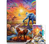 1000 Pieces Jigsaw Puzzle for Adults& Teens African Animals 1000 Piece Jigsaw,Fun Activity for Home, Rainy Days Toys, Birthday Gifts 38x26cm
