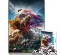 1000 Pieces Jigsaw Puzzle for Adults& Teens African Animals 1000 Piece Puzzle,Challenging Family Activity Games DIY Toy for Home Wall Decor Gifts (size 38x26cm)
