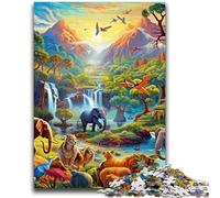 1000 Pieces Jigsaw Puzzle for Adults& Teens African Animals 1000 Pieces for Adults,Fun Activity for Home, Rainy Days Toys, Birthday Gifts (26x38cm)