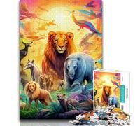 1000 Pieces Jigsaw Puzzle For Adults Teens African Animals,Brain Intelligence Challenge Addictive Toys Birthday Present,Gifts,Wall Art (38x26cm)