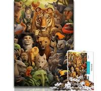 1000 Pieces Jigsaw Puzzle for Adults& Teens African Animals Puzzles for Adults,for Challenging Toy Game And Family Play (size 75x50cm)