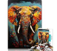 1000 Pieces Jigsaw Puzzle For Adults Teens African Elephant Puzzles for Teenagers,Educational Games Home Decoration Unique Home Decor And Gifts 26x38cm