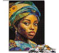 1000 Pieces Jigsaw Puzzle for Adults& Teens African Woman, for Age 14+ Suitable for Couples Fun at Home Activities, Birthday Present,Travel Gifts (Size 50x75cm)