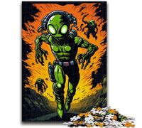 1000 Pieces Jigsaw Puzzle for Adults& Teens Alien Zombie Attack Learning Educational Toy for Is Ideal As A Gift for The Whole Family 50x75cm