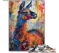1000 Pieces Jigsaw Puzzle for Adults& Teens Alpaca Graffiti, for Age 14 Years And over Home Decor As A Gift for The Whole Family And Friends (Size 26x38cm)
