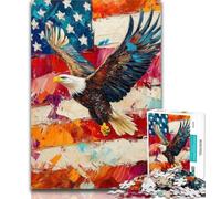 1000 Pieces Jigsaw Puzzle For Adults Teens American Flag Eagle Puzzles for Adults,Relax Games Is Ideal As A Gift for The Whole Family 26x38cm