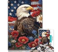 1000 Pieces Jigsaw Puzzle For Adults Teens American Flag Eagle Teenager Puzzles,Educational Toy Funny Family Games Unique Home Decor 26x38cm