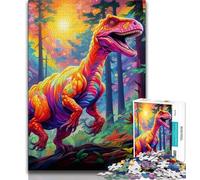 1000 Pieces Jigsaw Puzzle for Adults& Teens Ancient Dinosaurs Teenager Puzzles,Family Entertainment Toys with Matching Poster And Trivia Sheet (size 38x26cm)