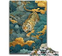 1000 Pieces Jigsaw Puzzle For Adults Teens Ancient Tiger for Age 14+ Intellectual Game Christmas Birthday Gifts 50x75cm