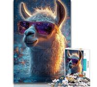 1000 Pieces Jigsaw Puzzle For Adults Teens Animal Alpaca Puzzles for Adults,Educational Toy Funny Family Games Unique Home Decor 26x38cm