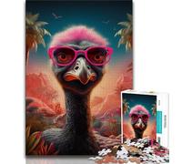 1000 Pieces Jigsaw Puzzle for Adults& Teens Animal Art Ostrich Teenager Jigsaw,Classic Educational Games Beautiful Decoration (size 38x26cm)