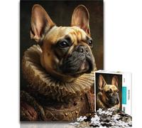 1000 Pieces Jigsaw Puzzle for Adults& Teens Animal Bulldog,Stress Reliever Staycation Kill Time Wishlist with Santa Claus (75x50cm)