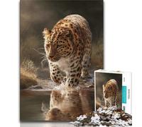 1000 Pieces Jigsaw Puzzle For Adults Teens Animal Cheetah,Learning Educational Toys Family Games Unique Birthday And Gifts (75x50cm)