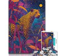 1000 Pieces Jigsaw Puzzle For Adults Teens Animal Cheetah Puzzles for Adults,Stress Reliever Staycation Kill Time Home Decoration Toys (size 38x26cm)
